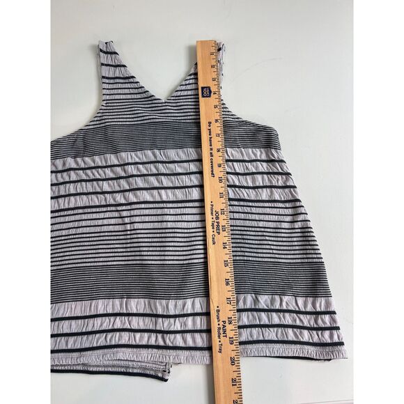 Anthropologie Deletta Women's Split Back V-Neck Tank Top Gray Stripe Size XS - Picture 11 of 12